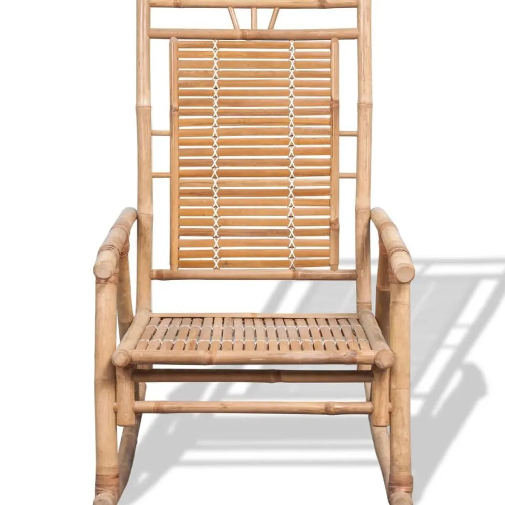 vidaXL Chaise à bascule en bambou