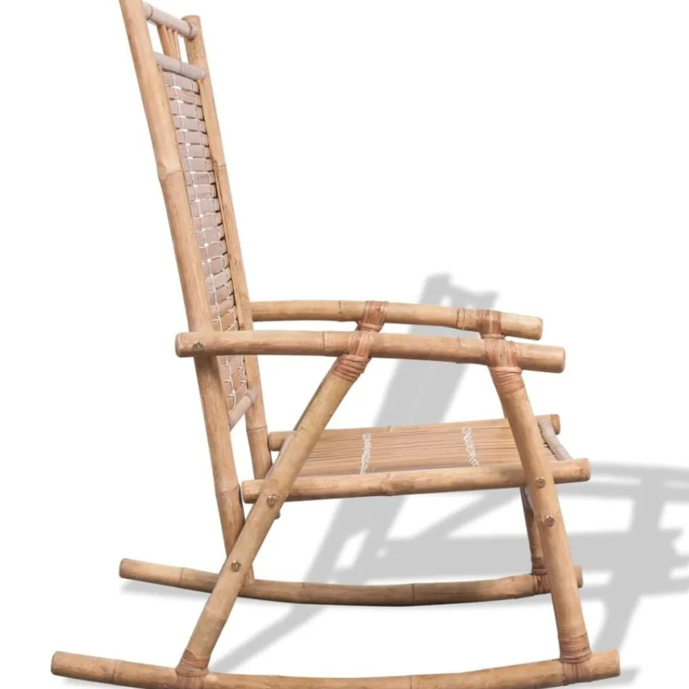 vidaXL Chaise à bascule en bambou