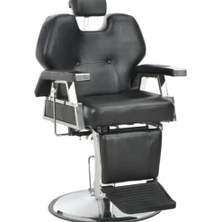 vidaXL Chaise de barbier Noir 72x68x98 cm Similicuir
