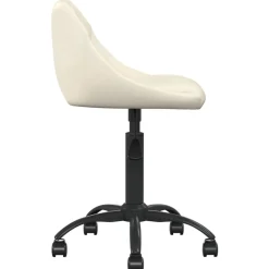 Meubles De Bureau-vidaXL Chaise de bureau Crème Velours Cr&egrave;me