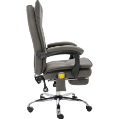 vidaXL Chaise de bureau de massage Tissu