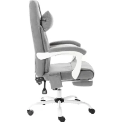 Meubles De Bureau-vidaXL Chaise de bureau de massage Tissu Gris