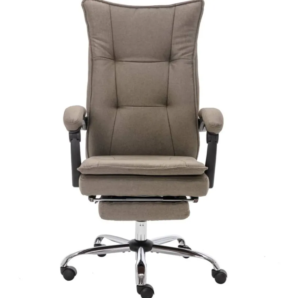 Meubles De Bureau-vidaXL Chaise de bureau de massage Tissu Taupe
