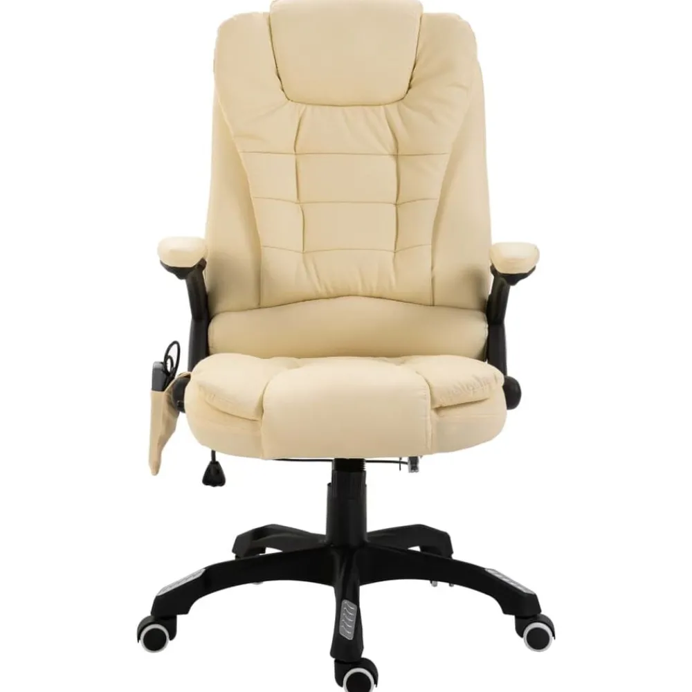Meubles De Bureau-vidaXL Chaise de bureau de massage Crème Similicuir Crème
