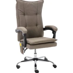 vidaXL Chaise de bureau de massage Tissu