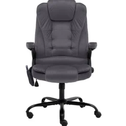 Meubles De Bureau-vidaXL Chaise de bureau de massage Velours Gris foncé