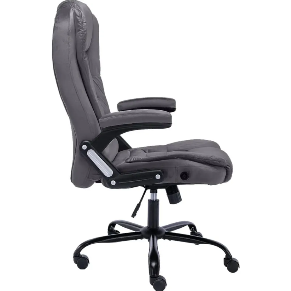 Meubles De Bureau-vidaXL Chaise de bureau Velours Gris foncé