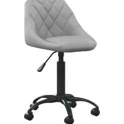 Meubles De Bureau-vidaXL Chaise de bureau Velours Gris clair