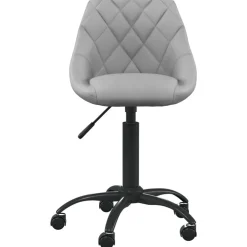 Meubles De Bureau-vidaXL Chaise de bureau Velours Gris clair