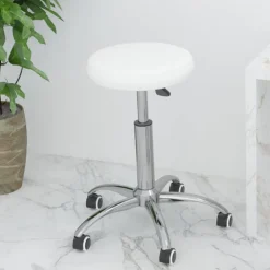 Meubles De Bureau-vidaXL Chaise de bureau pivotante Similicuir Blanc