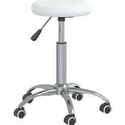 Meubles De Bureau-vidaXL Chaise de bureau pivotante Similicuir Blanc