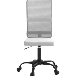 Meubles De Bureau-vidaXL Chaise de bureau réglable en hauteur tissu en maille Blanc