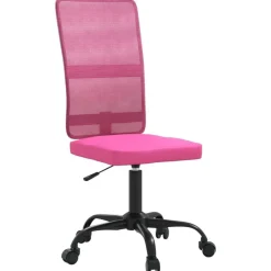 Meubles De Bureau-vidaXL Chaise de bureau réglable en hauteur tissu en maille Rose