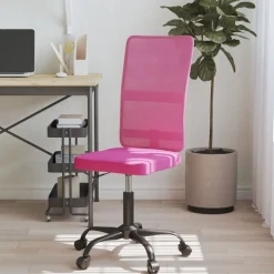 Meubles De Bureau-vidaXL Chaise de bureau réglable en hauteur tissu en maille Rose