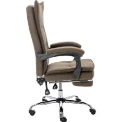 Meubles De Bureau-vidaXL Chaise de bureau Tissu Taupe