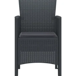 vidaXL Chaise de jardin 2 pcs Anthracite 53 x 49 x 85 cm Polypropylène