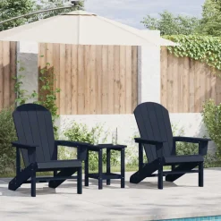 vidaXL Chaise de jardin 3 pcs Polyéthylène