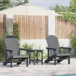 Mobilier De Jardin-vidaXL Chaise de jardin 2 pcs 82 x 74 x 92 cm Polyéthylène Gris clair