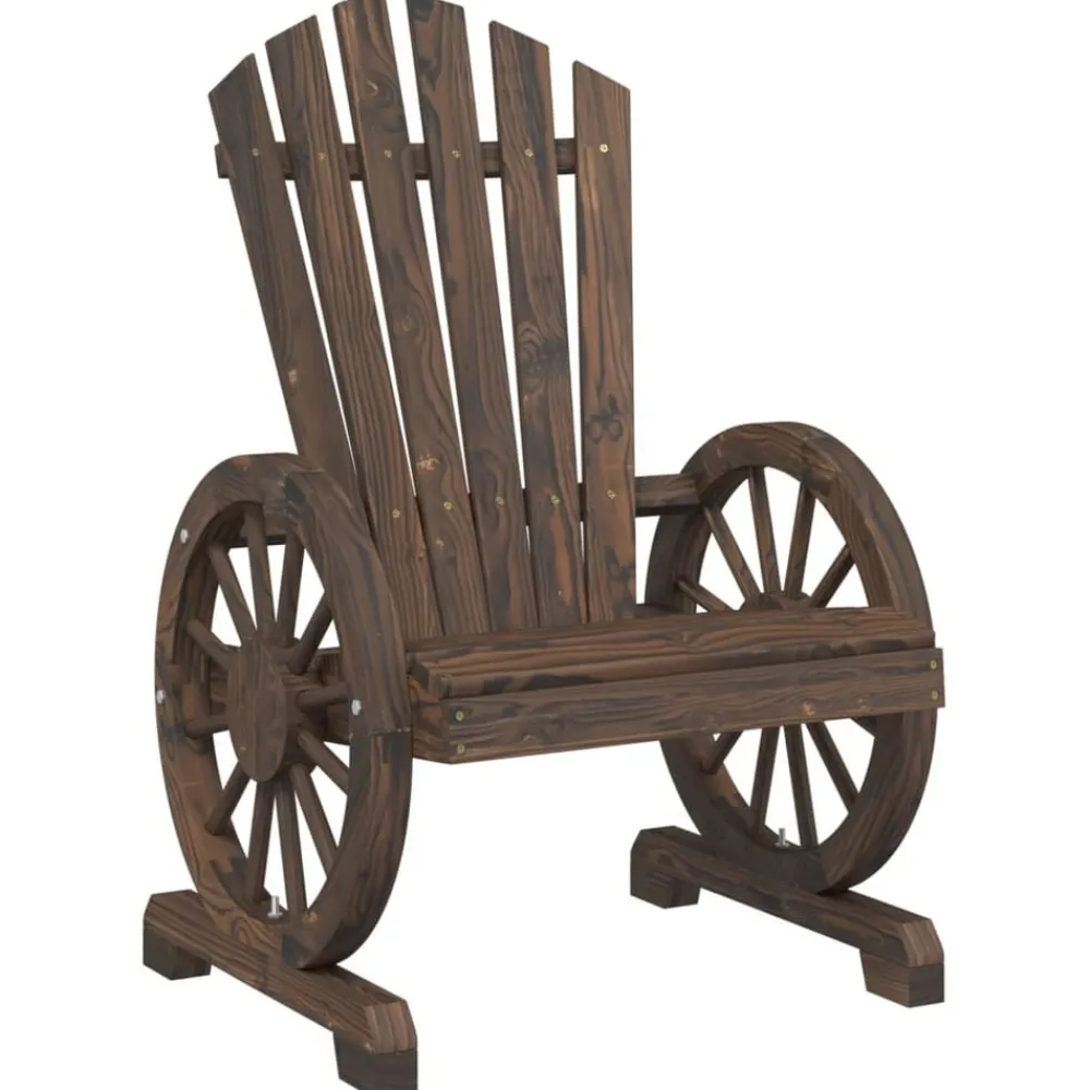 Mobilier De Jardin-vidaXL Chaise de jardin Adirondack bois de sapin massif Marron foncé