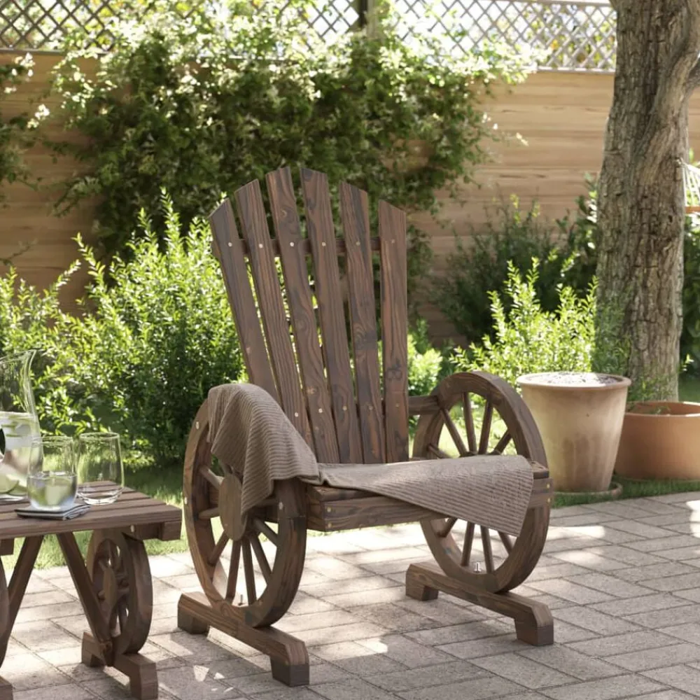 Mobilier De Jardin-vidaXL Chaise de jardin Adirondack bois de sapin massif Marron foncé