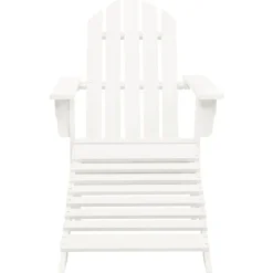 Mobilier De Jardin-vidaXL Chaise de jardin avec pouf Bois Blanc