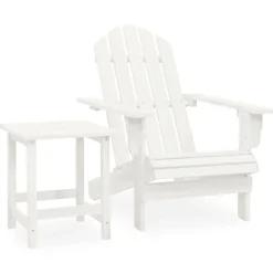 vidaXL Chaise de jardin Adirondack avec table Bois de sapin