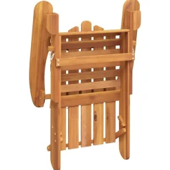 Mobilier De Jardin-vidaXL Chaise de jardin Adirondack avec coussins bois massif d'acacia Marron et gris