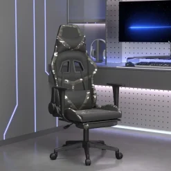 vidaXL Chaise de jeu avec repose-pied Similicuir