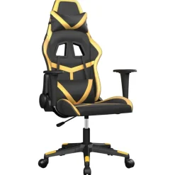 Fauteuils Et Chaises-vidaXL Chaise de jeu de massage Similicuir Noir et doré