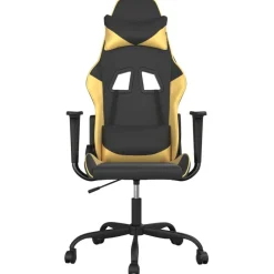 Fauteuils Et Chaises-vidaXL Chaise de jeu de massage Similicuir Noir et doré