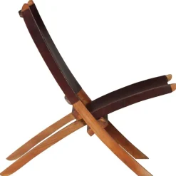 vidaXL Chaise de relaxation pliable Cuir véritable