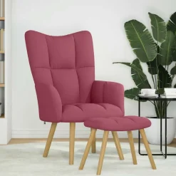 vidaXL Chaise de relaxation avec repose-pied Tissu