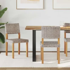 vidaXL Chaise de salle à manger 2 pcs Kubu 46 x 55 x 84 cm