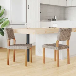 vidaXL Chaise de salle à manger 2 pcs Kubu 46 x 55 x 84 cm