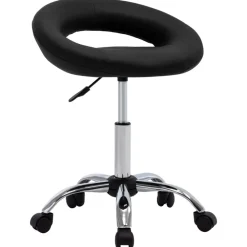 Meubles De Bureau-vidaXL Chaise de travail roulante Similicuir Noir