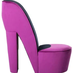 vidaXL Chaise en forme de chaussure à talon haut Velours