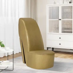 Fauteuils Et Chaises-vidaXL Chaise en forme de chaussure à talon haut Similicuir Doré