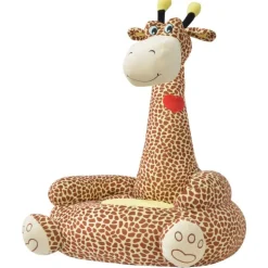 Mobilier Pour Bébés & Tout-Petits-vidaXL Chaise en peluche pour enfants Girafe Marron