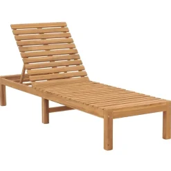 Mobilier De Jardin-vidaXL Chaise longue bois de teck solide