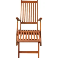 Mobilier De Jardin-vidaXL Chaise longue d'extérieur repose-pied et coussin Acacia solide Vert