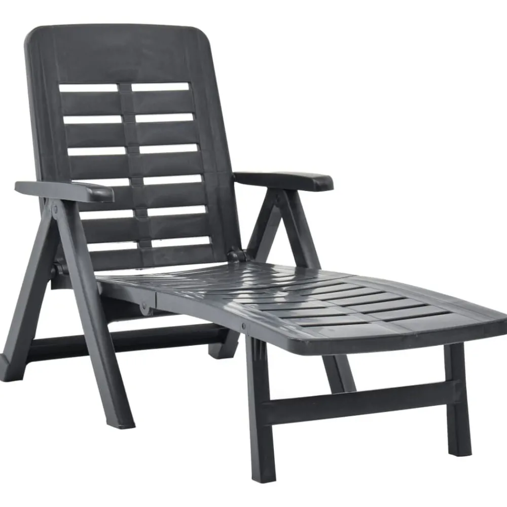 vidaXL Chaise longue pliable Plastique