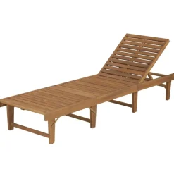 Mobilier De Jardin-vidaXL Chaise longue pliable Bois d'acacia solide Naturel