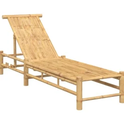 vidaXL Chaise longue 55x199x30 cm bambou