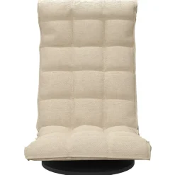 vidaXL Chaise pivotante de sol Crème Tissu
