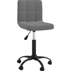 Meubles De Bureau-vidaXL Chaise pivotante de bureau Velours Gris foncé