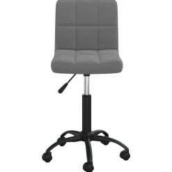 Meubles De Bureau-vidaXL Chaise pivotante de bureau Velours Gris foncé