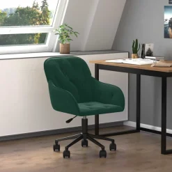 vidaXL Chaise pivotante de bureau Velours