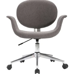 vidaXL Chaise pivotante de bureau Gris Tissu