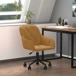 vidaXL Chaise pivotante de bureau Velours