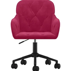 vidaXL Chaise pivotante de bureau Velours